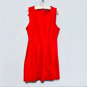 Madewell red cotton fit and flare dress size 10